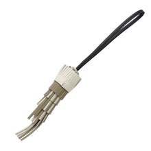 HERMES Chouette Owl Bag Charm Nata/Beige Marfa/Black/Craie/Blanc Lambskin Epsom Swift Leather