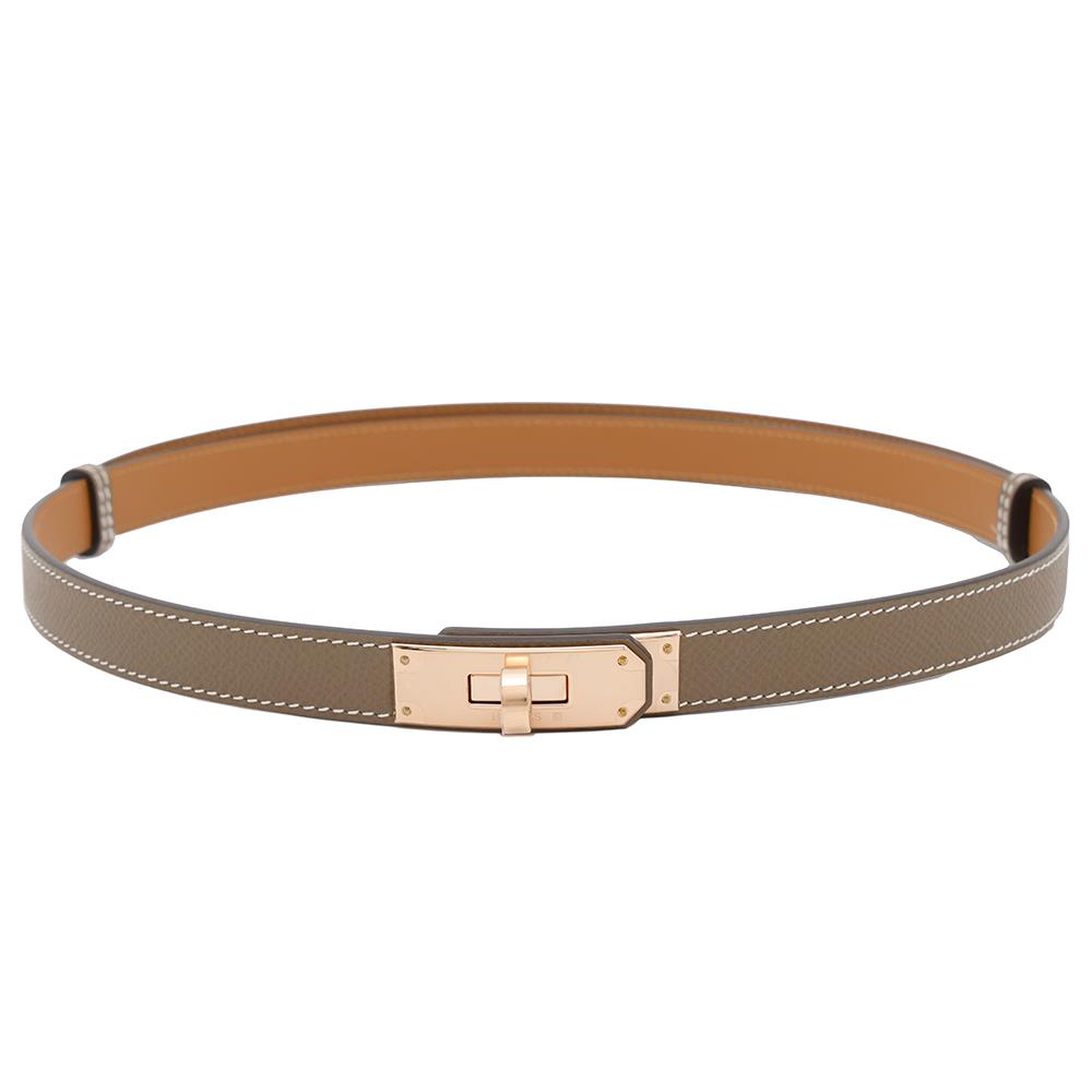 HERMES Kelly belt Etoupe Epsom
