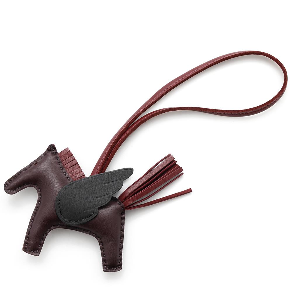 HERMES Rodeo Pegasus RougeSellier/Rouge H/Black Lambskin