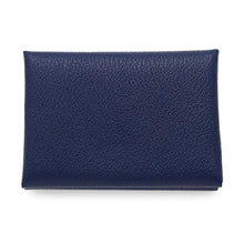 Load image into Gallery viewer, HERMES Calvi Duo Blue Saphir Chevre Leather
