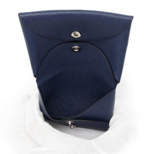 Load image into Gallery viewer, HERMES Calvi Duo Blue Saphir Chevre Leather
