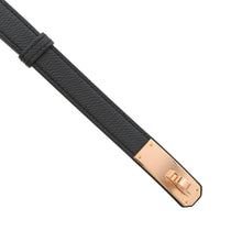将图像加载到图库查看器中，HERMES Belt Kelly 18 Black/Gold Epsom
