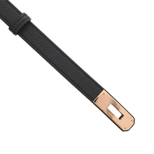 将图像加载到图库查看器中，HERMES Belt Kelly 18 Black/Gold Epsom
