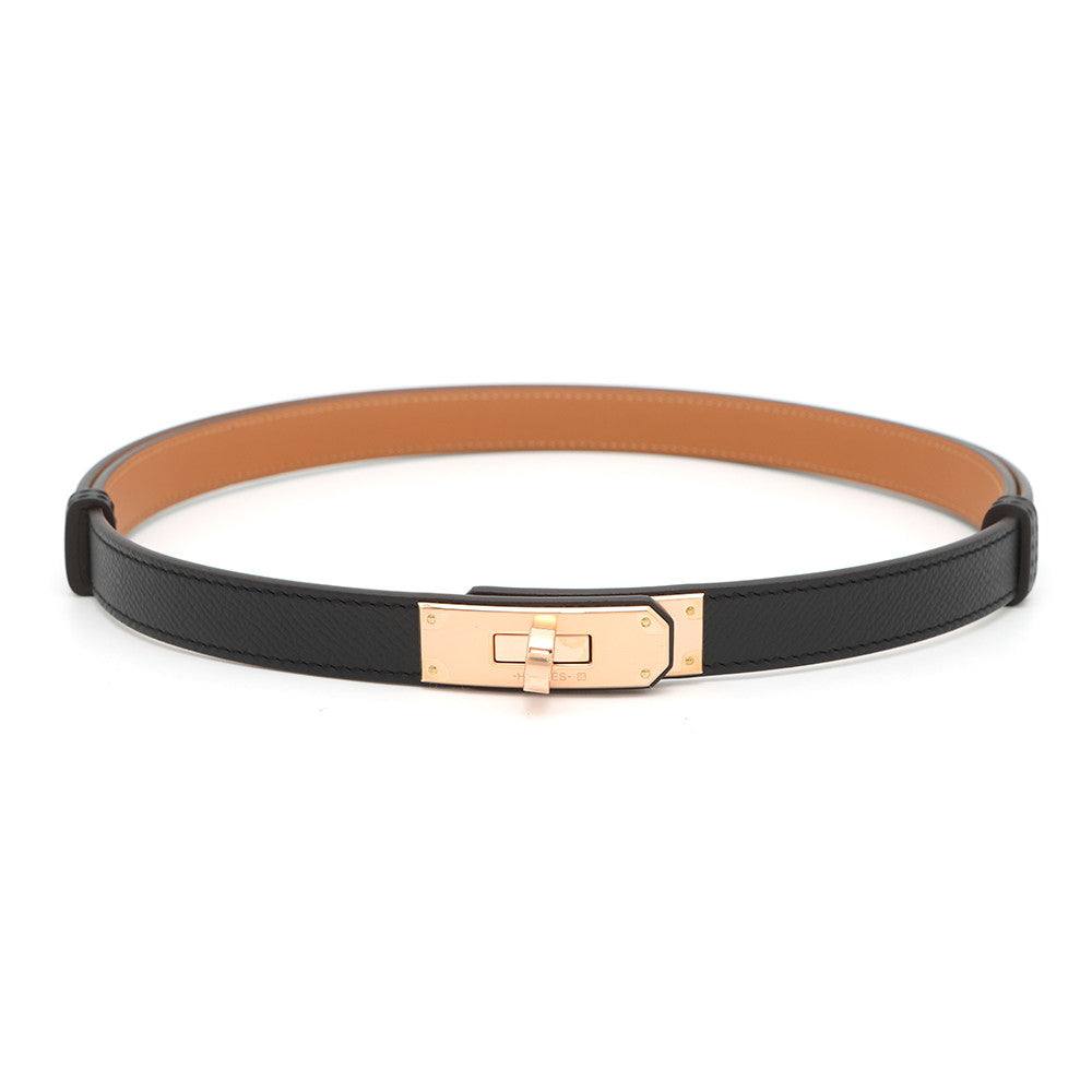 HERMES Kelly Belt Black Epsom