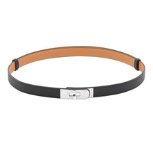 将图像加载到图库查看器中，HERMES Kelly Belt Black Epsom Size 18
