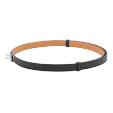 将图像加载到图库查看器中，HERMES Kelly Belt Black Epsom Size 18
