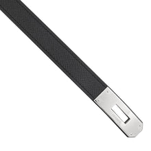 将图像加载到图库查看器中，HERMES Kelly Belt Black Epsom Size 18
