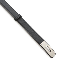 将图像加载到图库查看器中，HERMES Kelly Belt Size 18 Black Epsom
