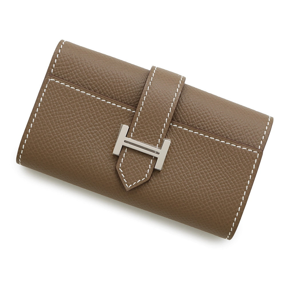 HERMES Bearn Quadruple Key Case Etoupe Epsom