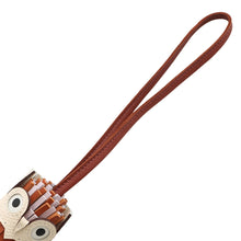 将图像加载到图库查看器中，HERMES Chouette Owl Bag Charm Pain de Epice/Mauve Pale/Sienne/Nata/White Epsom Lambskin Swift Leather

