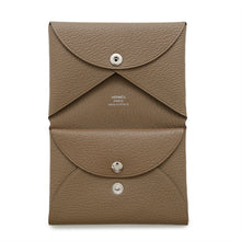 将图像加载到图库查看器中，HERMES ★Calvi Duo Etoupe Chevre Leather
