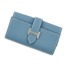 Load image into Gallery viewer, HERMES Bearn Key Case 4 New Blue Jean Chevre Myzore Goatskin
