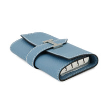 Load image into Gallery viewer, HERMES Bearn Key Case 4 New Blue Jean Chevre Myzore Goatskin
