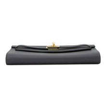 将图像加载到图库查看器中，HERMES Kelly Wallet Long To Go Ardoise Evercolor
