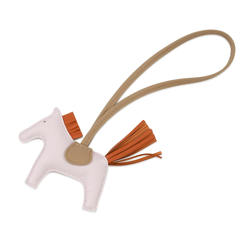 HERMES Rodeo Mauve pale/pain de pis/Beige Marfa Lambskin Size PM