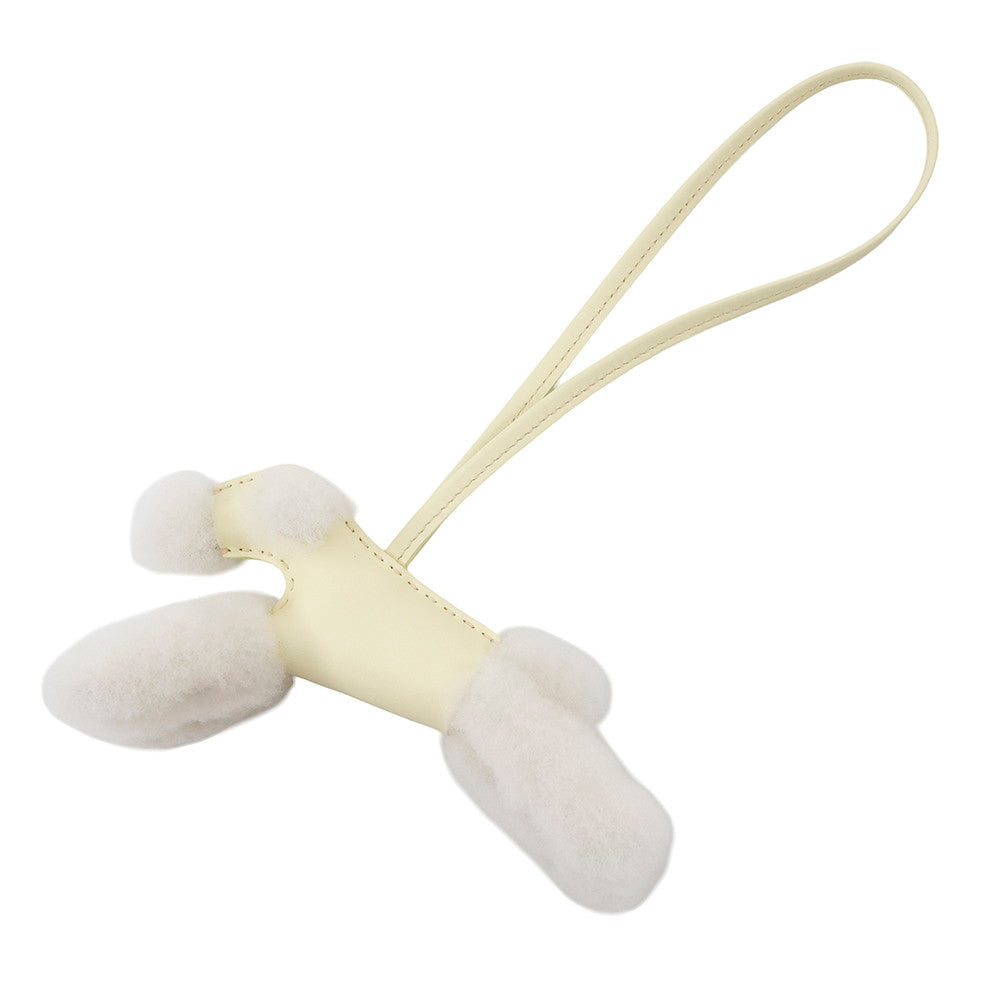 HERMES Buddy Bag Charm Jaune Milton Lambskin