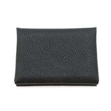 将图像加载到图库查看器中，HERMES Calvi duo Black Chevre Myzore Goatskin
