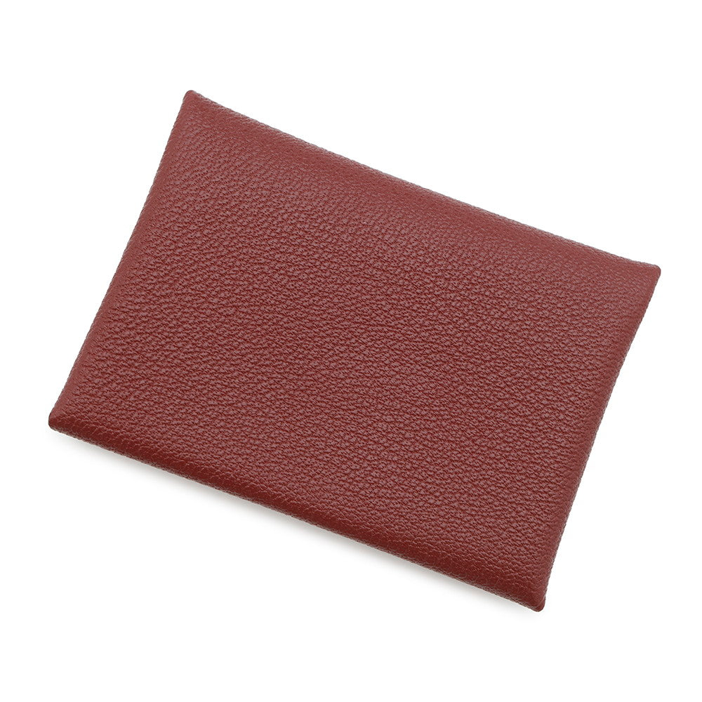 HERMES Calvi Duo Rouge H Chevre Myzore Goatskin