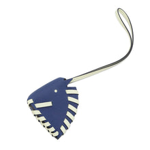 Load image into Gallery viewer, HERMES Cheval Tresse Bag Charm Blue Tie/Jaune Milton Epsom
