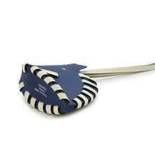 Load image into Gallery viewer, HERMES Cheval Tresse Bag Charm Blue Tie/Jaune Milton Epsom
