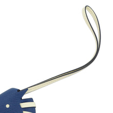 Load image into Gallery viewer, HERMES Cheval Tresse Bag Charm Blue Tie/Jaune Milton Epsom

