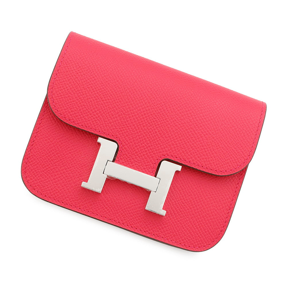 HERMES Constance Slim Rose mexico Epsom