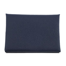 将图像加载到图库查看器中，HERMES Calvi Duo Blue Indigo Epsom
