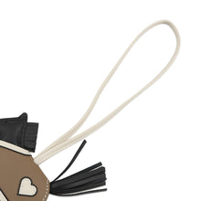 将图像加载到图库查看器中，HERMES Robeo Cool Bag Charm Black/Etoupe Lambskin Size PM
