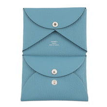 将图像加载到图库查看器中，HERMES Calvi Duo New Blue Jean Chevre Myzore Goatskin
