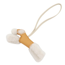 将图像加载到图库查看器中，HERMES Buddy Bag Charm Paille/Craie Lambskin Mouton
