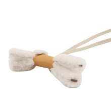 将图像加载到图库查看器中，HERMES Buddy Bag Charm Paille/Craie Lambskin Mouton
