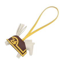 Load image into Gallery viewer, HERMES Rodeo Robeo 24 Craie/Terre/Jaune de Naples Lambskin Swift Leather Size PM
