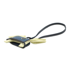 Load image into Gallery viewer, HERMES Rodeo Loveo Cool Jaune Milton/Blue Tie/Blue Nuit Lambskin Swift Leather Size PM
