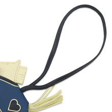 Load image into Gallery viewer, HERMES Rodeo Loveo Cool Jaune Milton/Blue Tie/Blue Nuit Lambskin Swift Leather Size PM
