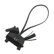 HERMES Rodeo Loveo Plush Black Lambskin Mouton Size PM