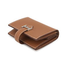 Load image into Gallery viewer, HERMES Bearn Mini Coin purse included Gold Veau Madame
