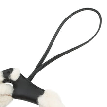 Load image into Gallery viewer, HERMES Buddy Bag Charm Black Lambskin Mouton
