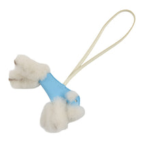 将图像加载到图库查看器中，HERMES Buddy Bag Charm Celeste/Craie Lambskin Mouton
