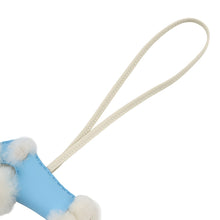 将图像加载到图库查看器中，HERMES Buddy Bag Charm Celeste/Craie Lambskin Mouton
