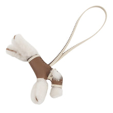 将图像加载到图库查看器中，HERMES Buddy Bag Charm Etoupe/Craie Lambskin Mouton
