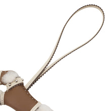 将图像加载到图库查看器中，HERMES Buddy Bag Charm Etoupe/Craie Lambskin Mouton
