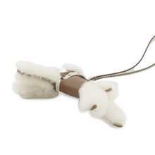 Load image into Gallery viewer, HERMES Buddy Bag Charm Collar Etoupe/Craie Lambskin Mouton
