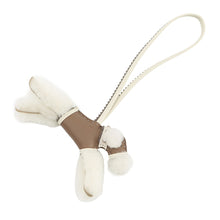 Load image into Gallery viewer, HERMES Buddy Bag Charm Collar Etoupe/Craie Lambskin Mouton
