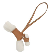 Load image into Gallery viewer, HERMES Buddy Bag Charm Collar Gold Lambskin Mouton
