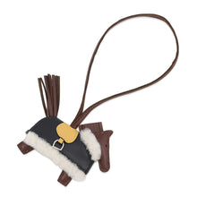 Load image into Gallery viewer, HERMES Rodeo Robeo Plush Terre /Capucines /Black Lambskin Mouton Size PM
