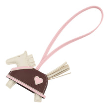 将图像加载到图库查看器中，HERMES Rodeo Loveo Cool Craie/Terre/Rose Sakura Lambskin Swift Leather
