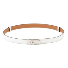 将图像加载到图库查看器中，HERMES Kelly Belt White Epsom
