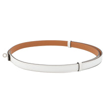 将图像加载到图库查看器中，HERMES Kelly Belt White Epsom
