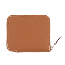 Load image into Gallery viewer, HERMES Azap compact silk in Gold Epsom

