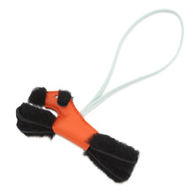 将图像加载到图库查看器中，HERMES Buddy Bag Charm Feu / Black / VertPeppermint Agneau Milo Merino Mouton
